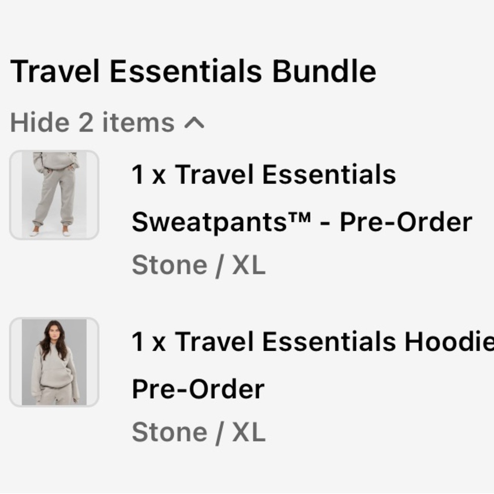 COMFRT - Travel Essentials Sweatpants and Hoodie Set - Stone, XL